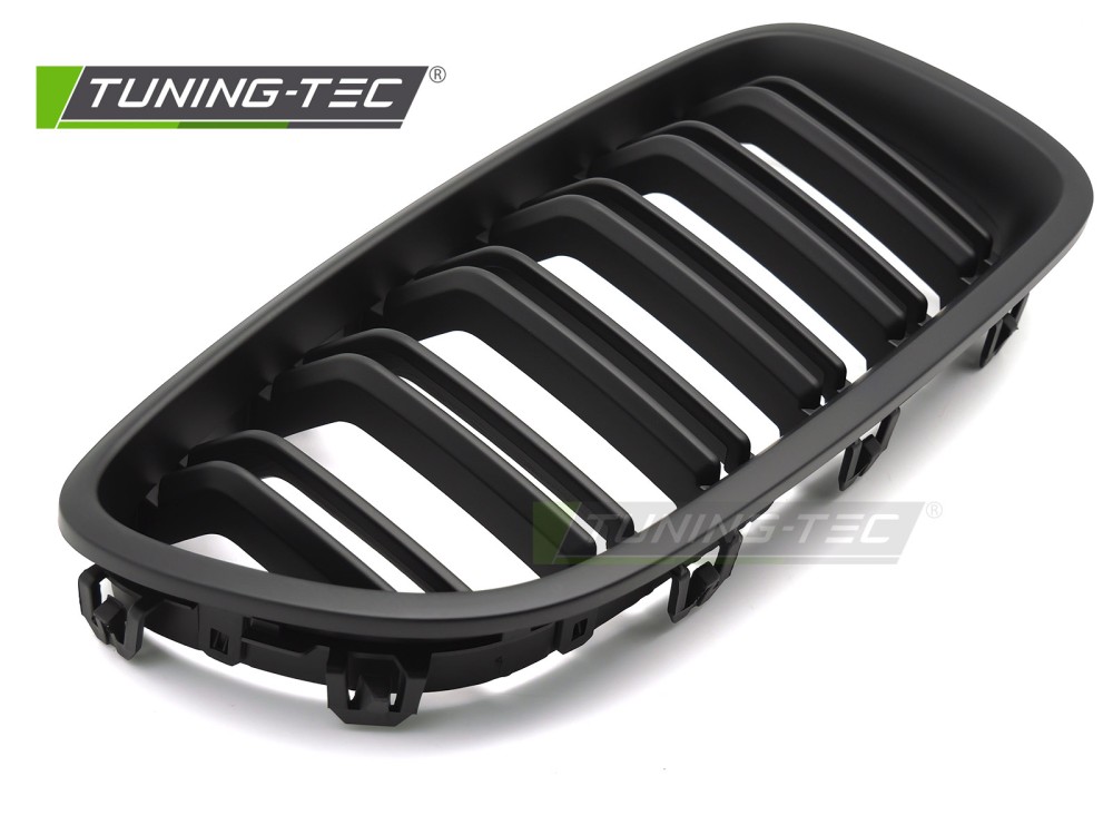 Front Grille BMW F10 / F11 10-16 Sport Matt Black Double Bar – náhľad 4