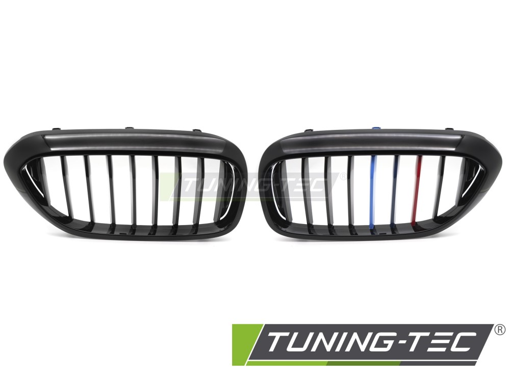Front Grille BMW 5 Series G30 / G31 17-20 Glossy Black Tri-Colour – náhľad 2
