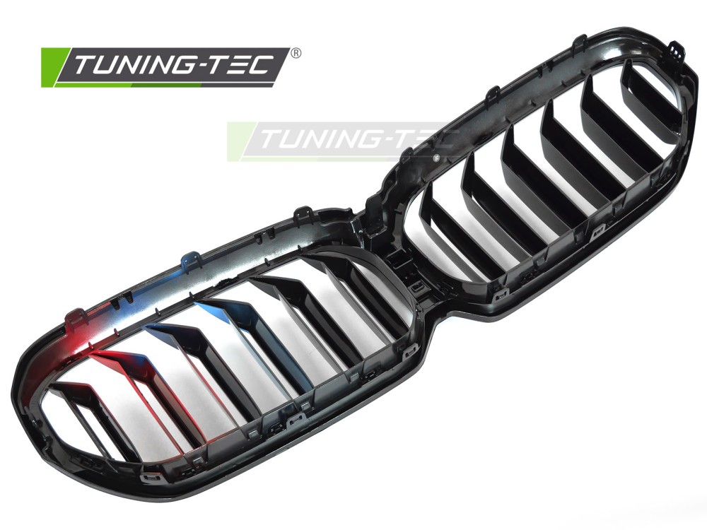 Front Grille BMW G30 / G31 LCI 20-23 Sport Glossy Black Tri-Colour Double Bar – náhľad 5