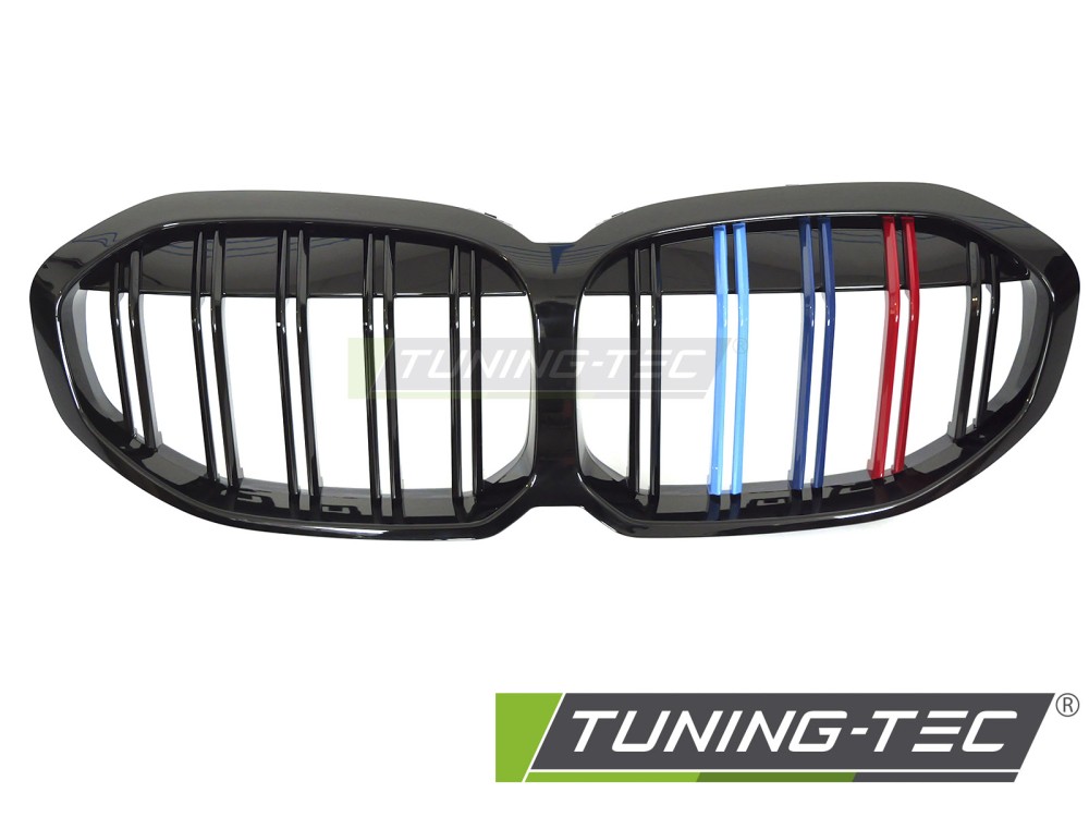 Front Grille BMW F40 19-24 Sport Glossy Black Tri-Colour Double Bar – náhľad 2