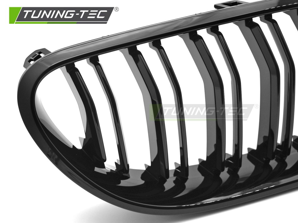 Front Grille BMW 6 Series F12 / F13 11-18 Sport Double Bar Glossy Black – náhľad 3