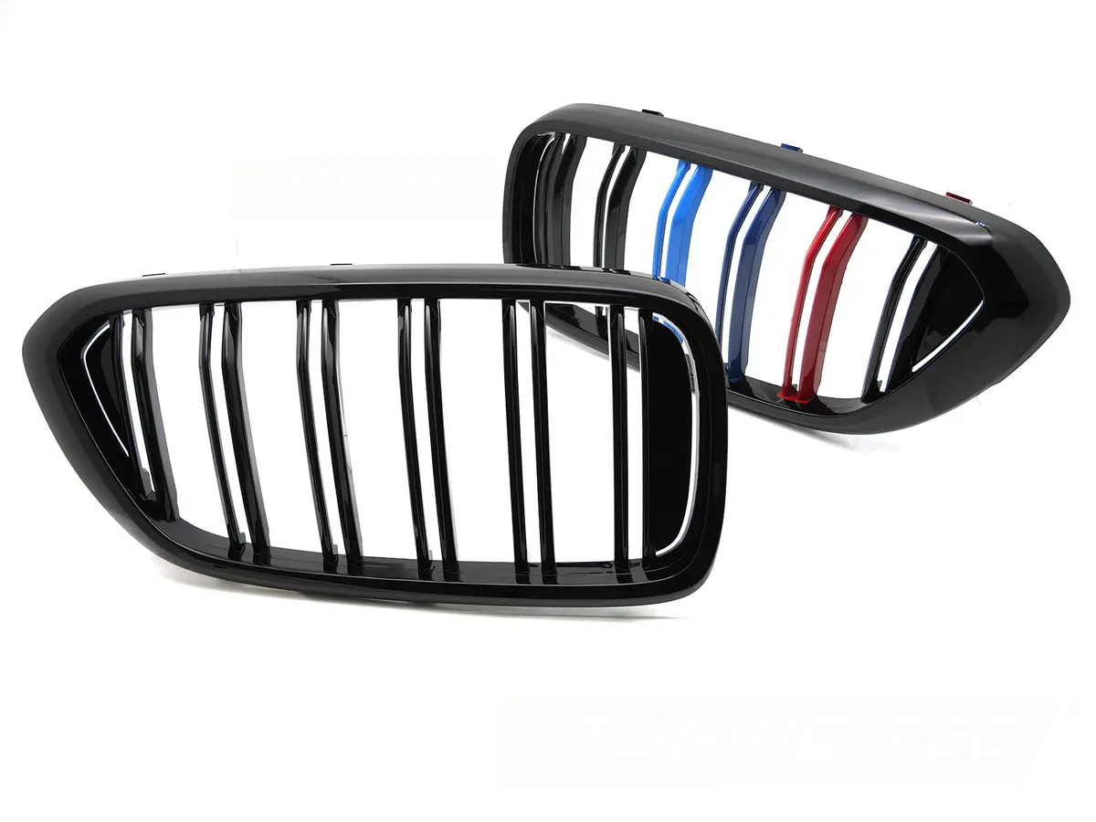 Front Grille BMW G32 17-20 Sport Glossy Black Tri-Colour Double Bar