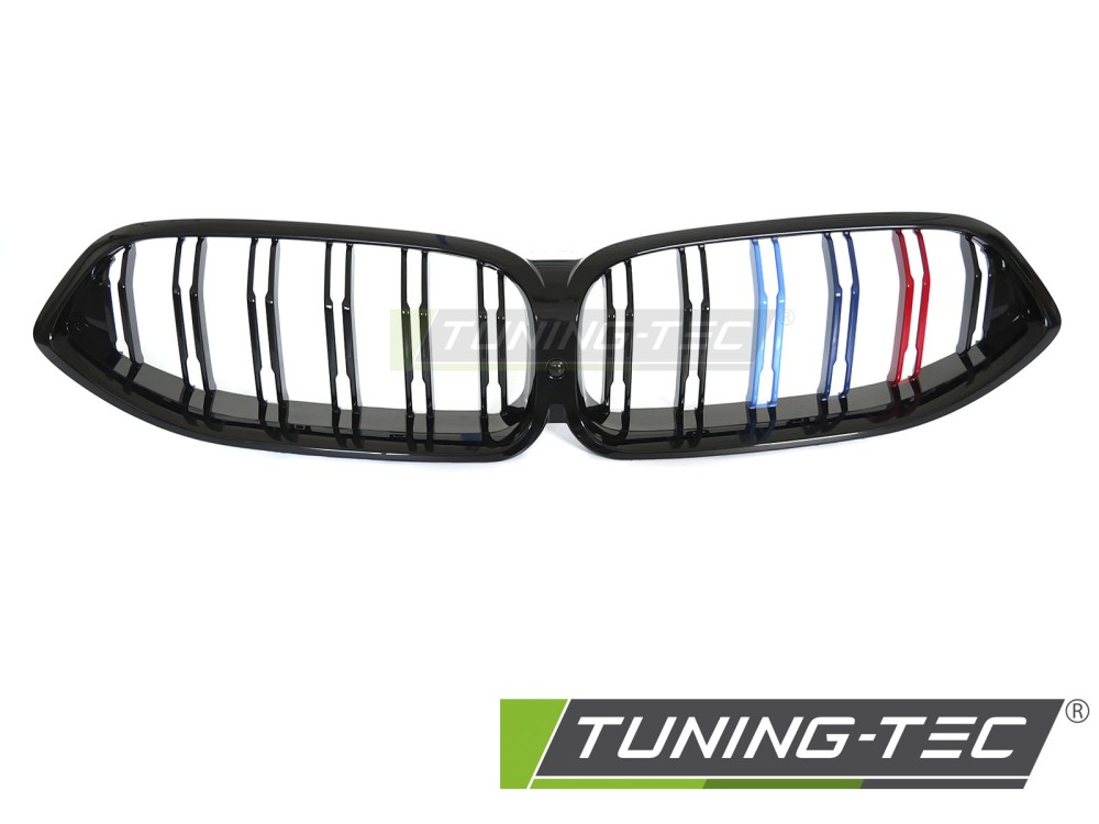 Front Grille BMW G14 / G15 18-22 Sport Glossy Black Tri-Colour Double Bar – náhľad 2