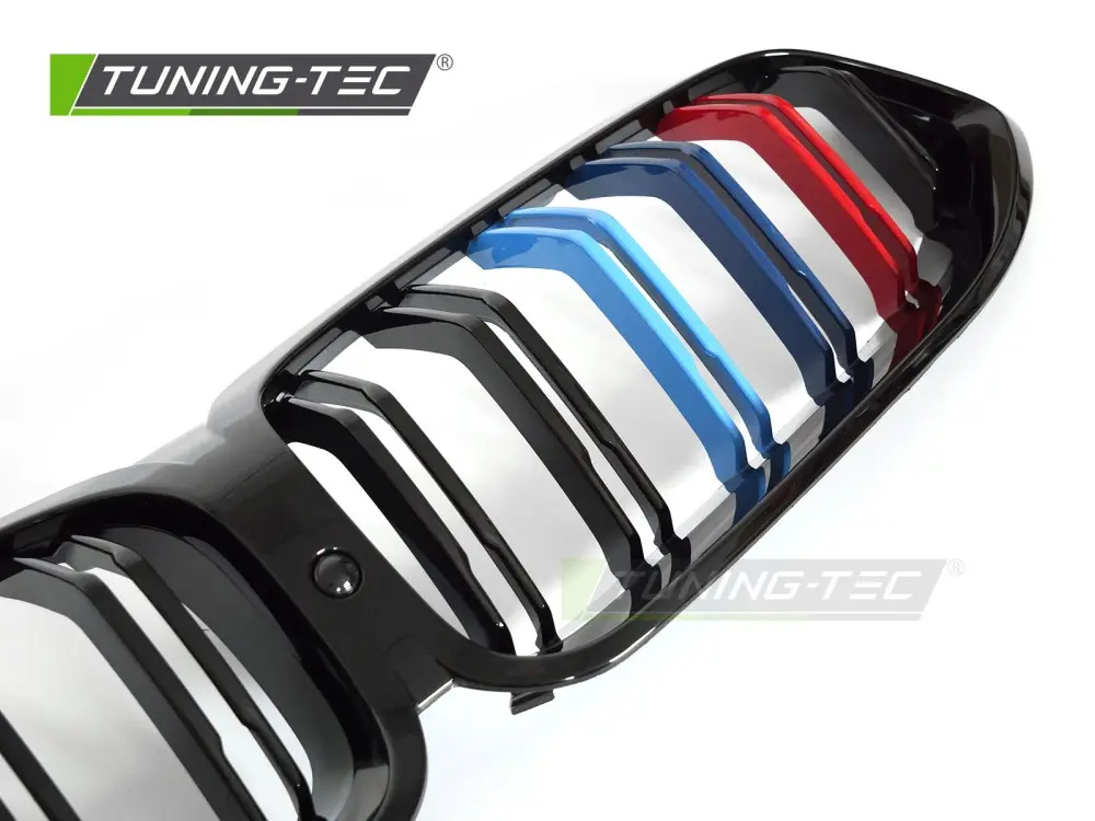 Front Grille BMW G14 / G15 18-22 Sport Glossy Black Tri-Colour Double Bar – náhľad 3