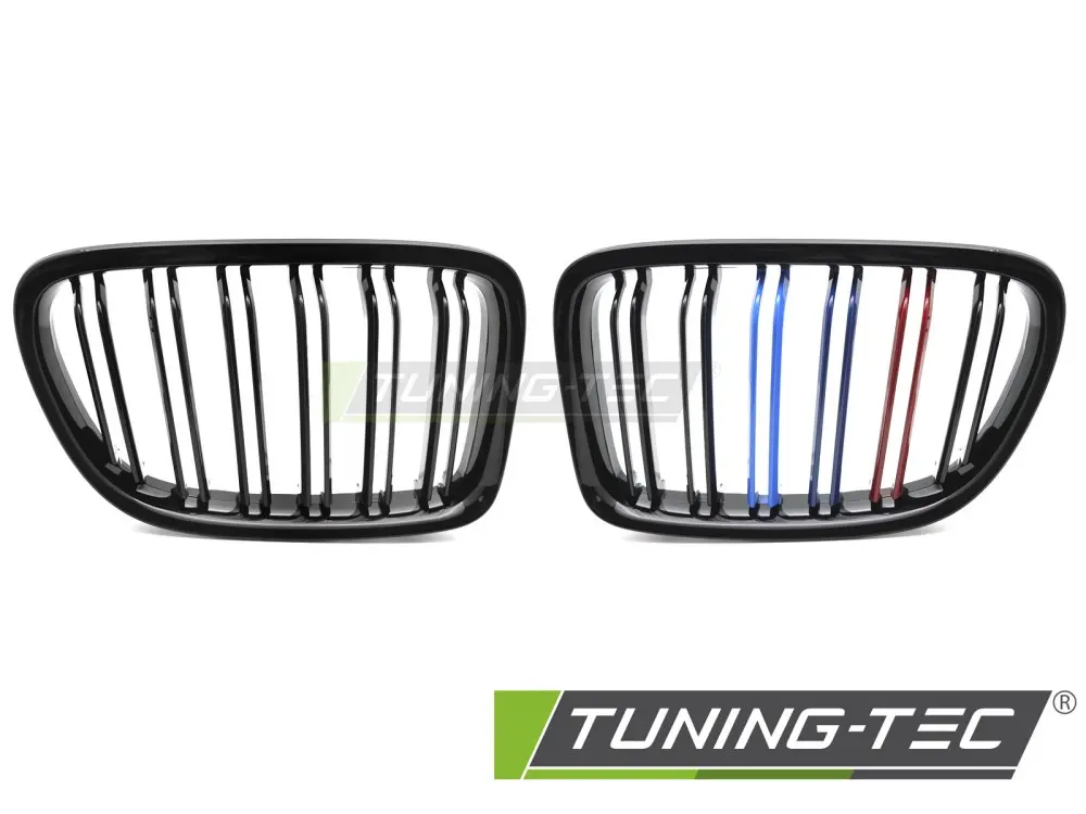 Front Grille BMW X1 E84 09-14 Sport Glossy Black Tri-Colour Double Bar – náhľad 2