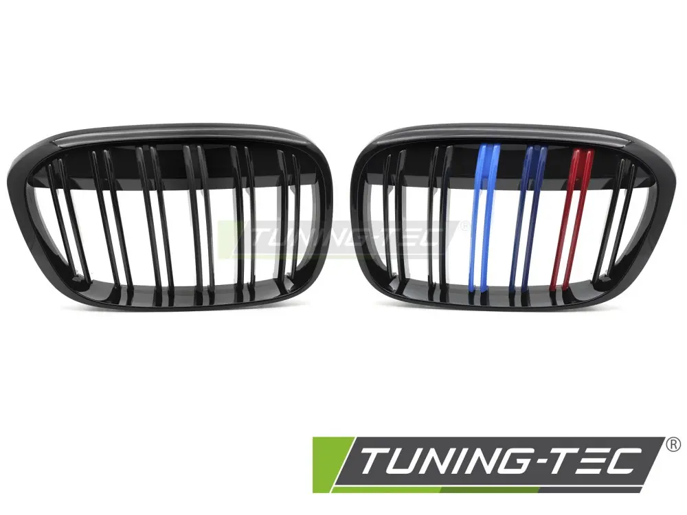 Front Grille BMW X1 F48 15-20 Sport Glossy Black Tri-Colour Double – náhľad 2