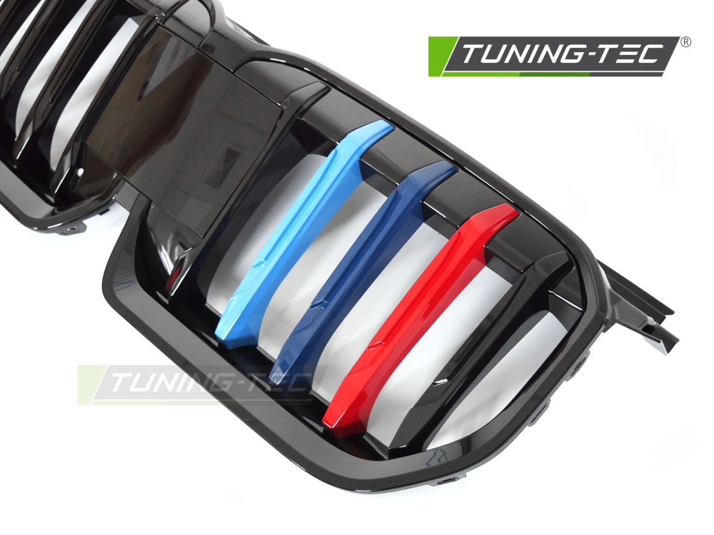 Front Grille BMW X1 U11 22- Glossy Black Tri-Colour – náhľad 3
