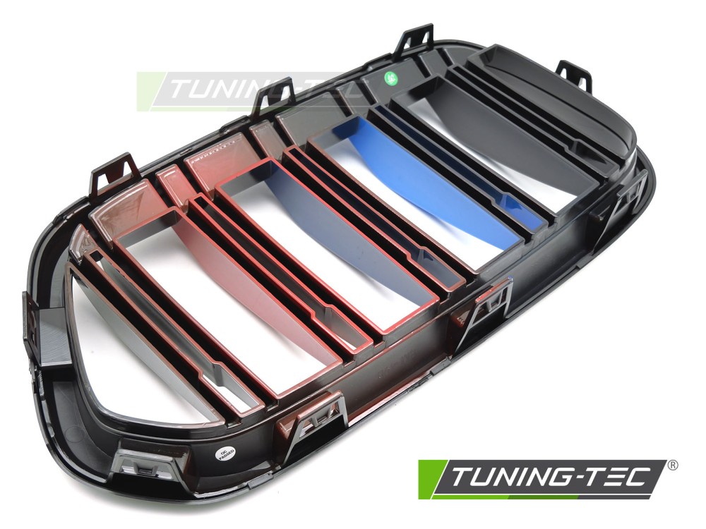 Front Grille BMW X2 F39 18-23 Sport Glossy Black Tri-Colour – náhľad 4