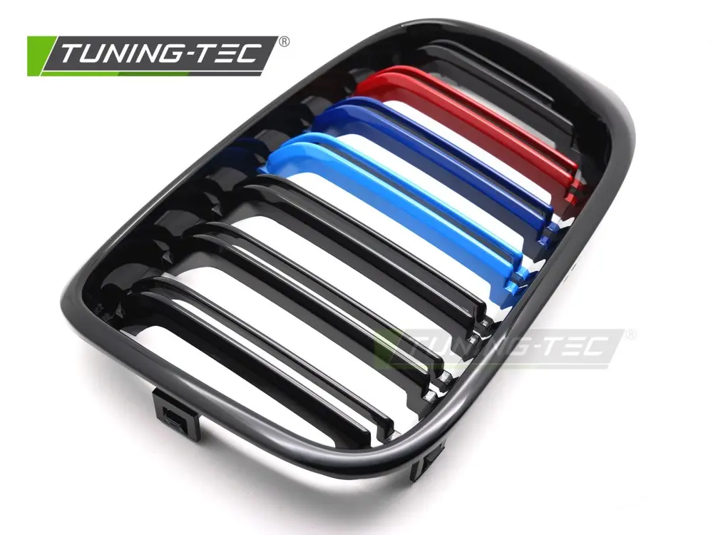 Front Grille BMW X3 F25 LCI 14-17 / X4 F26 14-18 Sport Glossy Black Tri-Colour Double Bar – náhľad 3