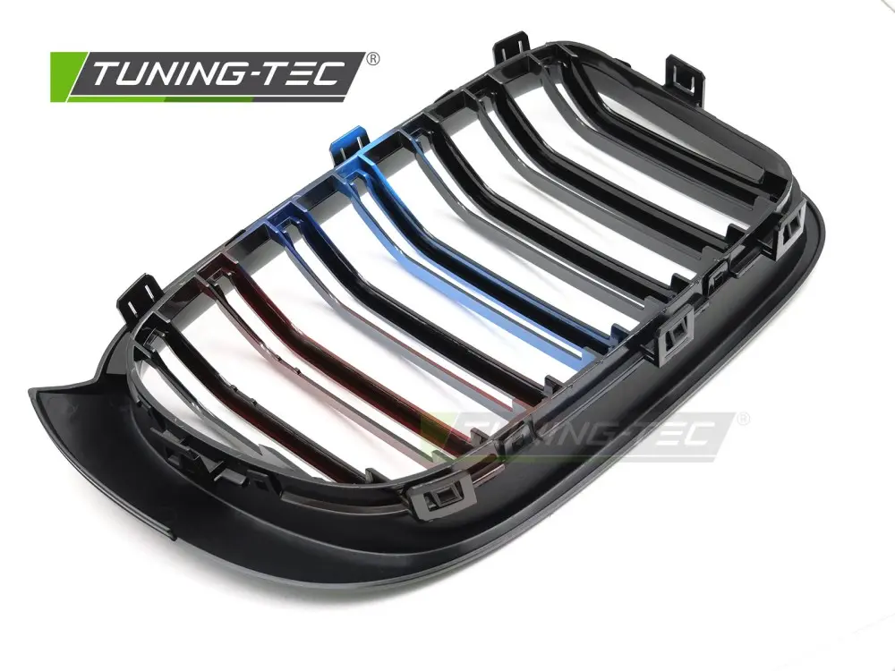 Front Grille BMW X3 F25 LCI 14-17 / X4 F26 14-18 Sport Glossy Black Tri-Colour Double Bar – náhľad 4