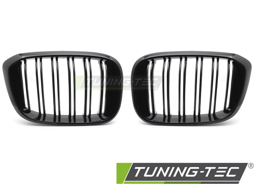 Front Grille BMW X3 G01 17-21 / X4 G02 18-21 Sport Glossy Black Double Bar – náhľad 2