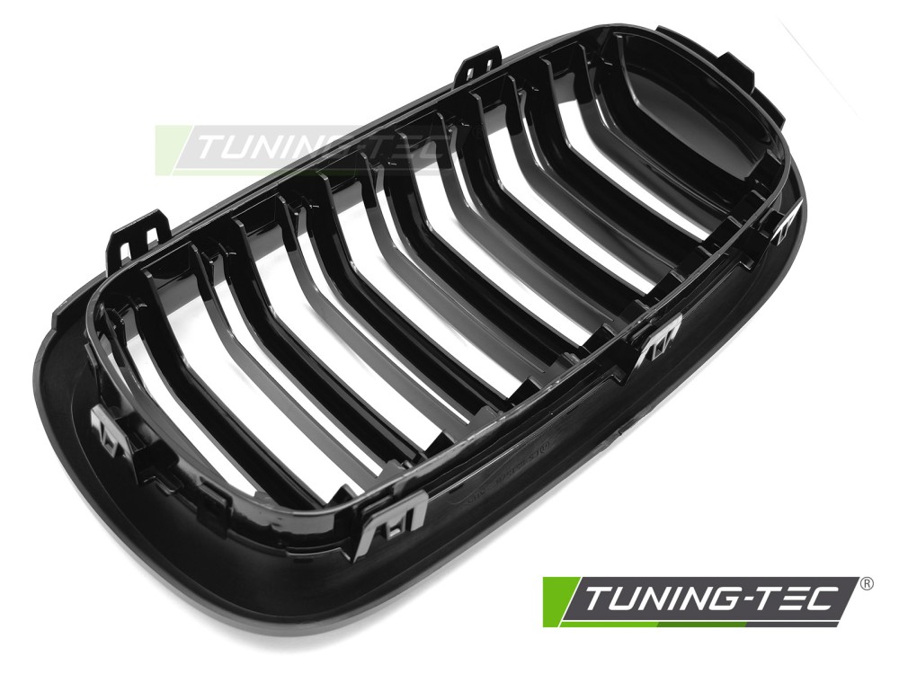 Front Grille BMW X5 F15 13-18 / X6 F16 14-19 Sport Glossy Black Double Bar – náhľad 4