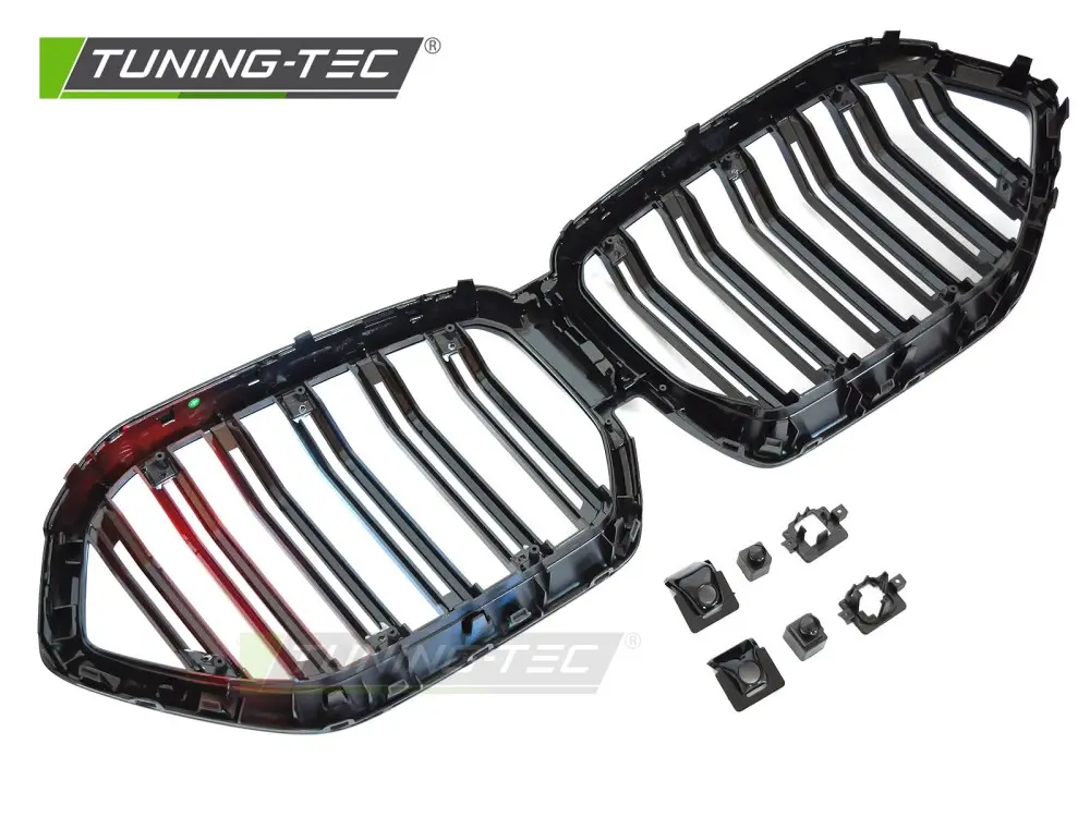 Front Grille BMW X6 G06 19-23 Sport Glossy Black Tri-Colour Double Bar – náhľad 4