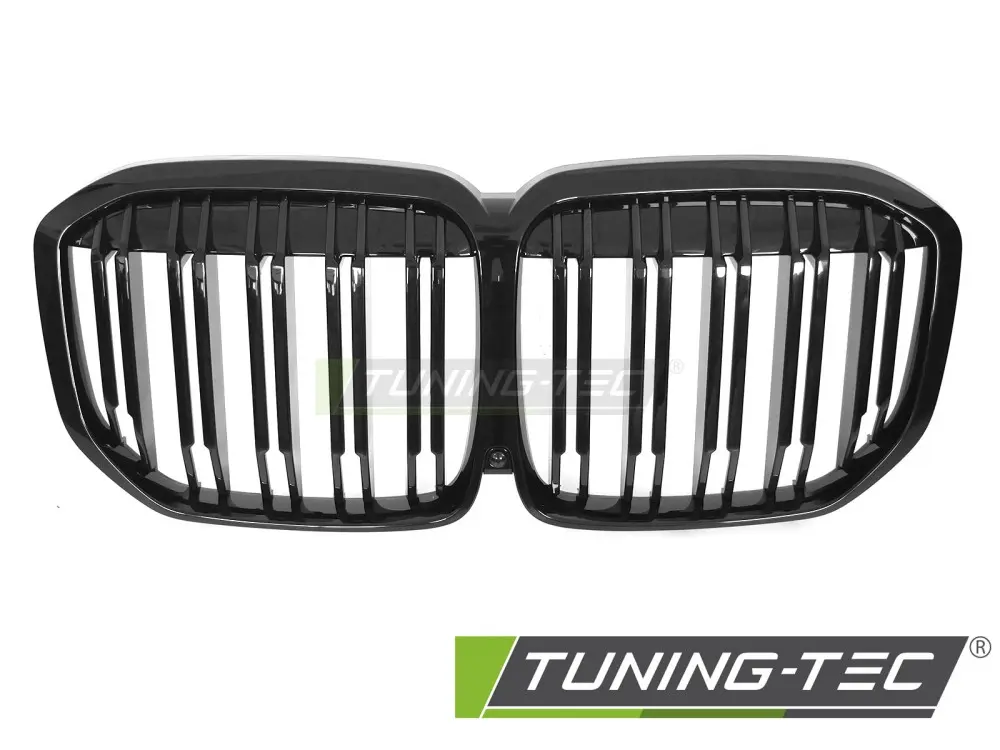 Front Grille BMW X7 G07 18-22 Sport Glossy Black Double Bar – náhľad 2