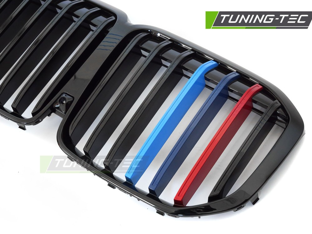 Front Grille BMW X7 G07 LCI 22- Glossy Black Tri-Colour – náhľad 3
