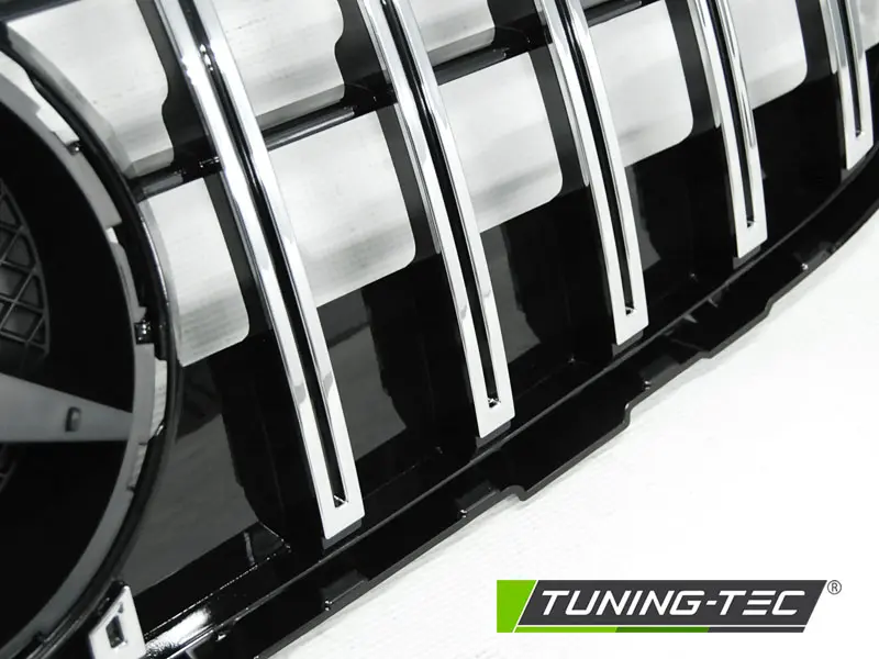 Front Grille Mercedes GLC W253 15-18 Sport Glossy Black Chrome GT-R Look – náhľad 3