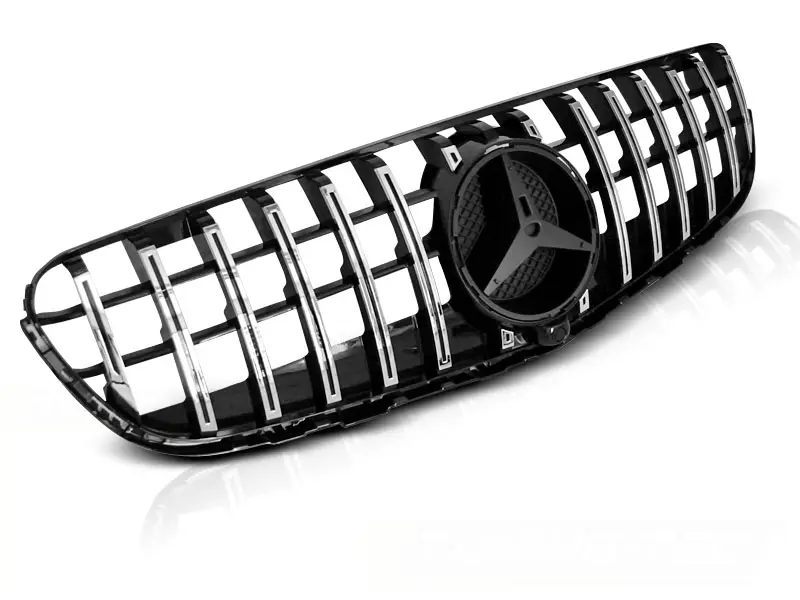 Front Grille Mercedes GLC W253 15-18 Sport Glossy Black Chrome GT-R Look