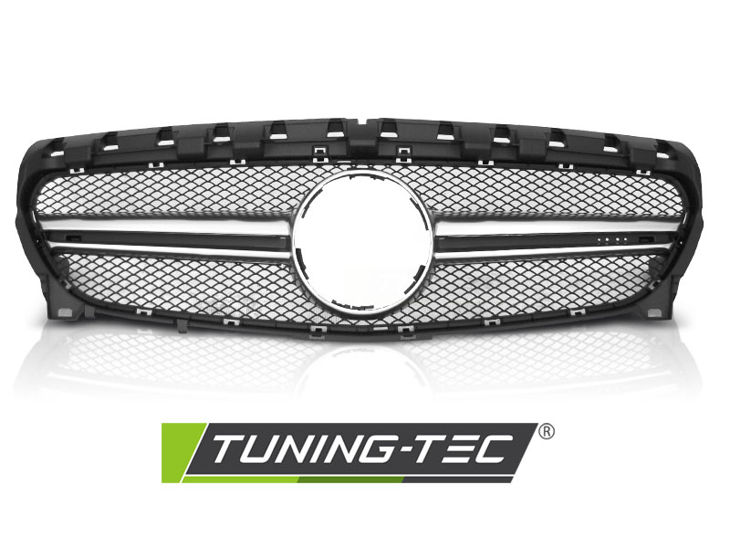 Front Grille Mercedes CLA W117 13-19 Black-Silver Sport Look – náhľad 2
