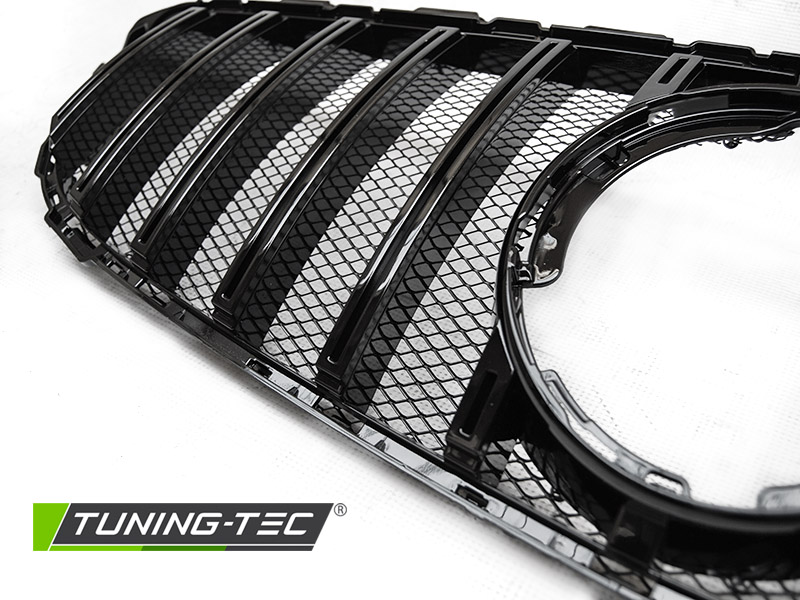 Front Grille Mercedes W205 18- GT-R Look Glossy Black – náhľad 4
