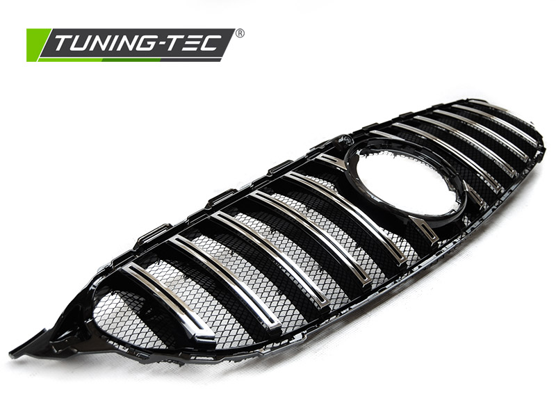 Front Grille Mercedes W205 18- GT-R Look Black Chrome – náhľad 3