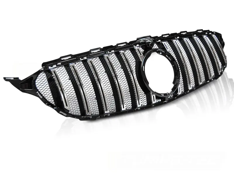 Front Grille Mercedes W205 18- GT-R Look Black Chrome