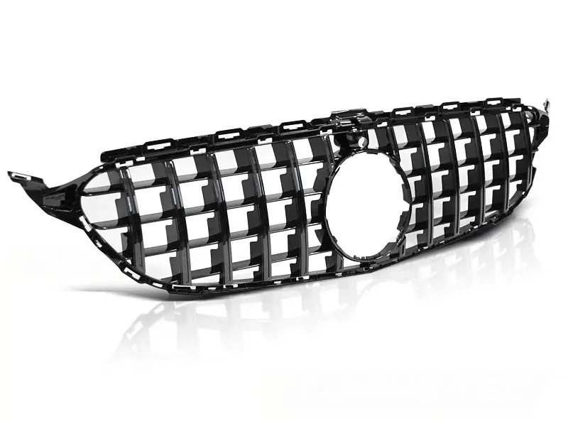 Front Grille Mercedes W205 14-18 Sport GT-R Look Glossy Black
