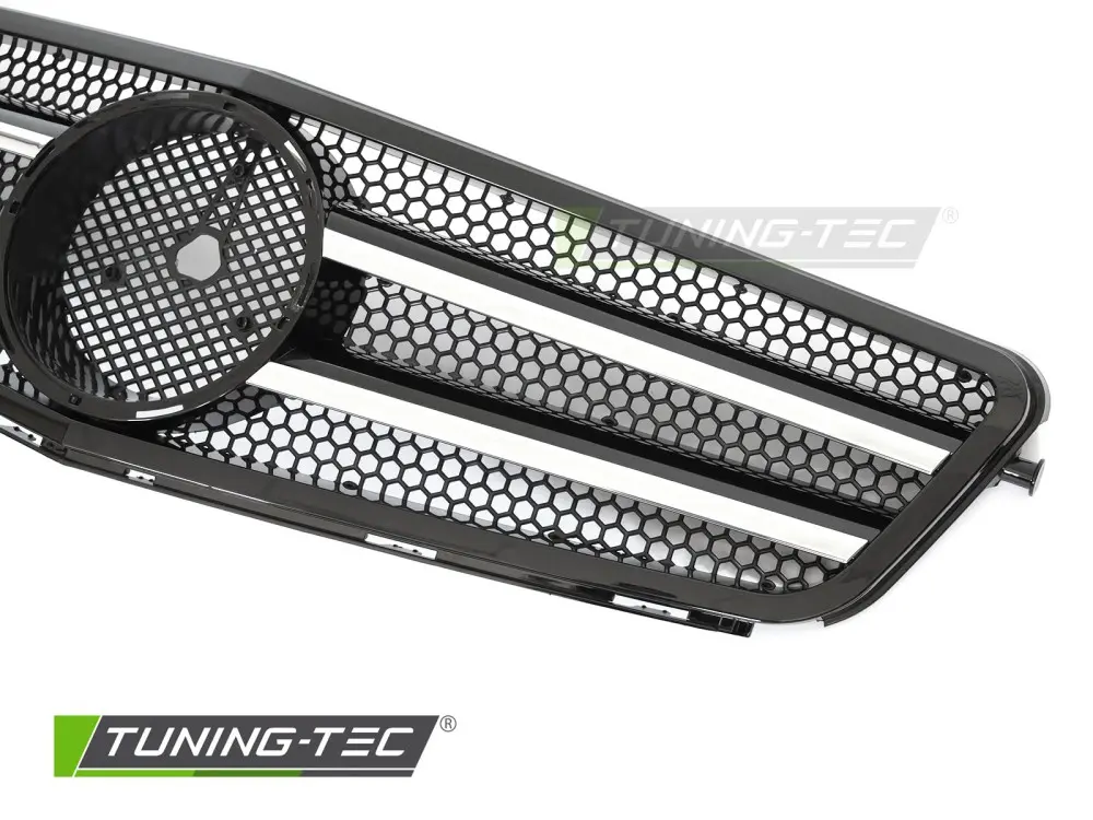 Front Grille Mercedes C-Class W204 / S204 07-14 Sport CL Style Black Chrome – náhľad 3