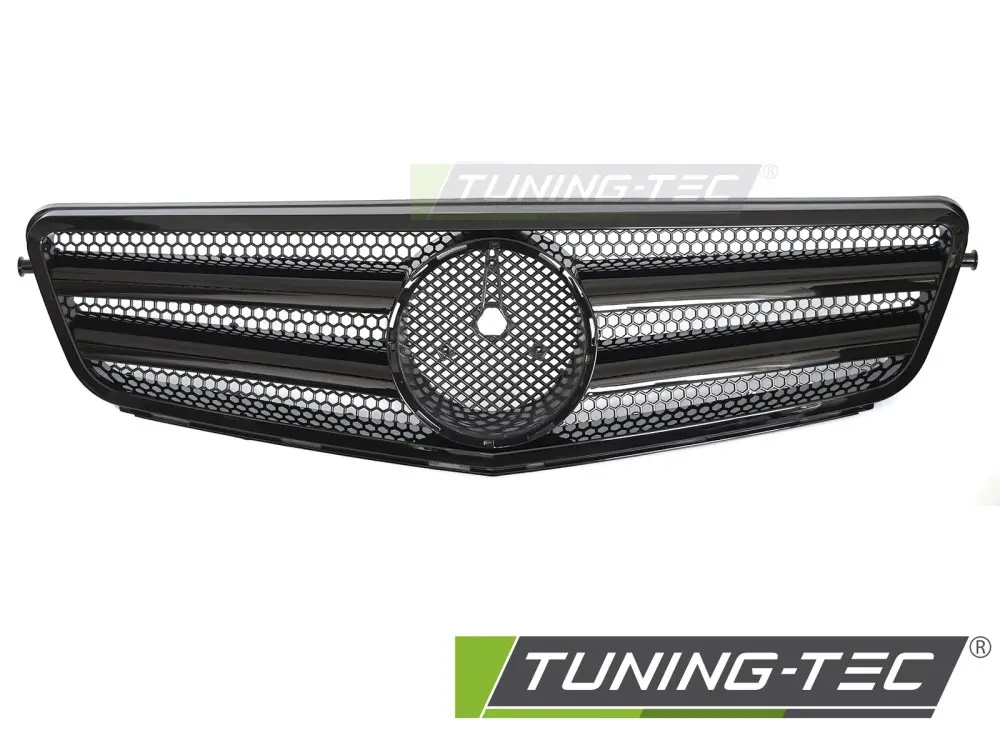 Front Grille Mercedes C-Class W204 / S204 07-14 Sport Glossy Black – náhľad 2