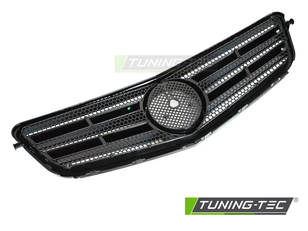 Front Grille Mercedes C-Class W204 / S204 07-14 Sport Glossy Black – náhľad 4