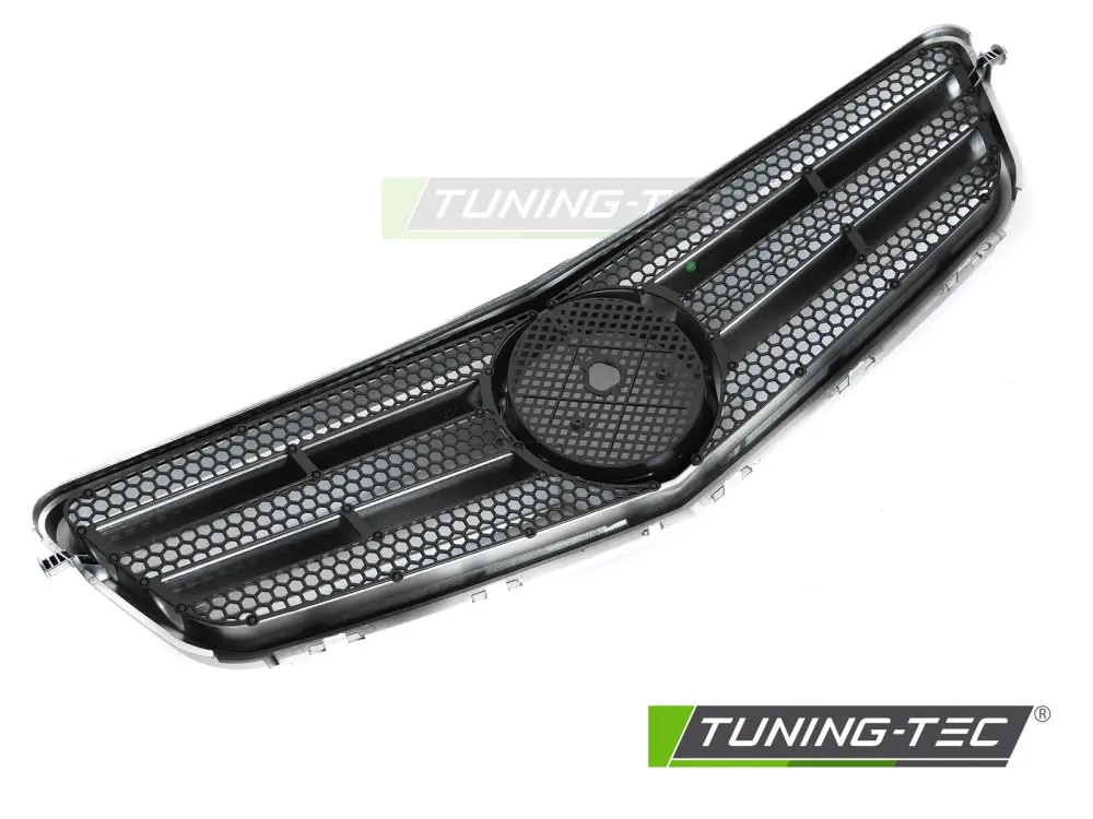 Front Grille Mercedes C-Class W204 / S204 07-14 Sport Silver-Chrome – náhľad 4
