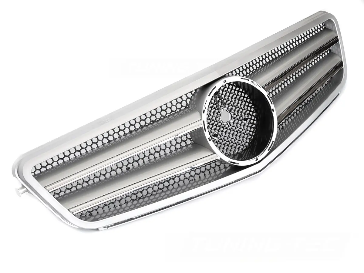 Front Grille Mercedes C-Class W204 / S204 07-14 Sport Silver-Chrome