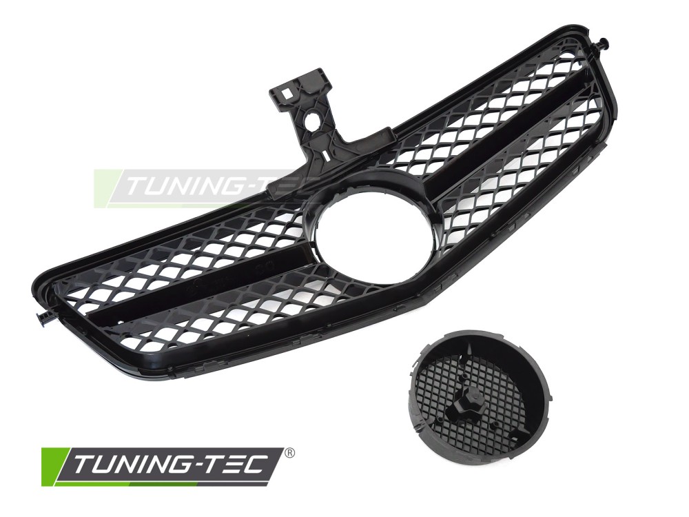 Front Grille Mercedes C-Class W204 / S204 07-14 SL Style Black Chrome – náhľad 4