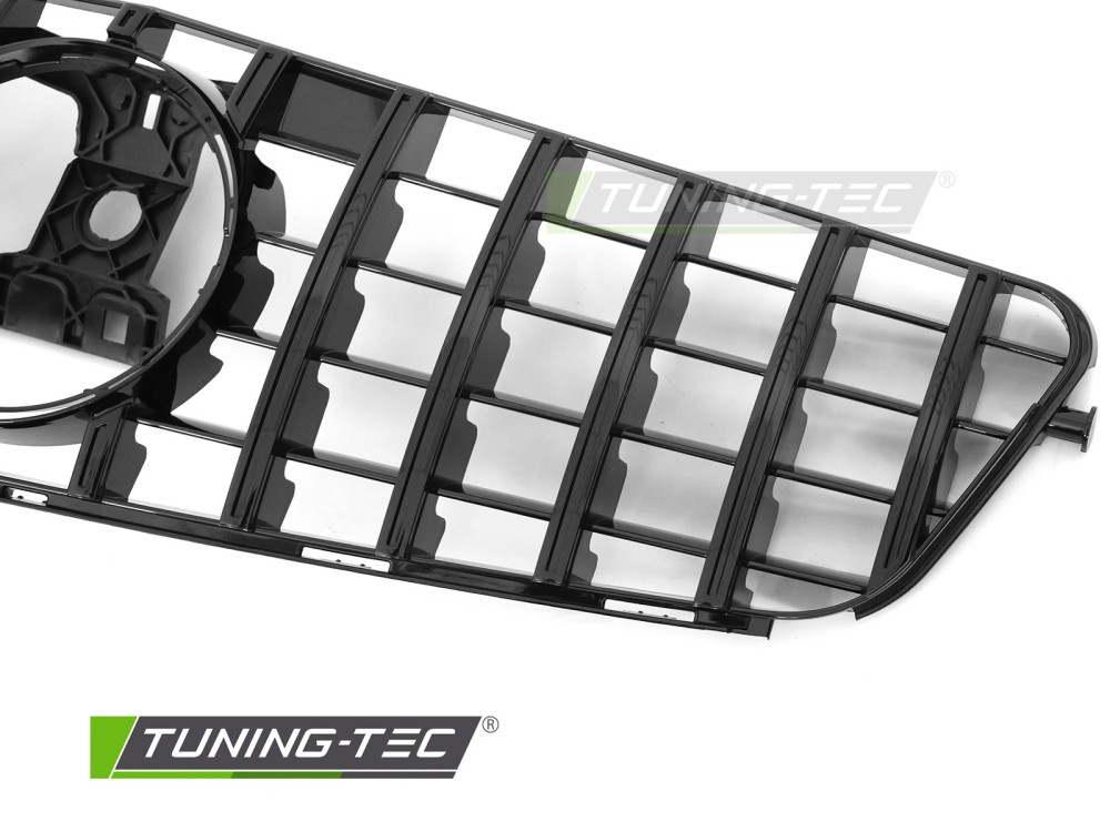 Front Grille Mercedes C-Class W204 / S204 07-14 GT Style Glossy Black – náhľad 3