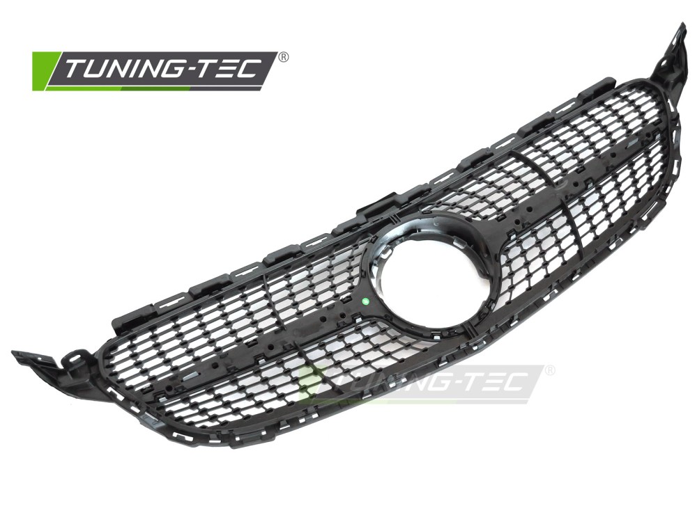 Front Grille Mercedes C-Class W205 / S205 / C205 / A205 18-23 Diamond Silver-Chrome – náhľad 4