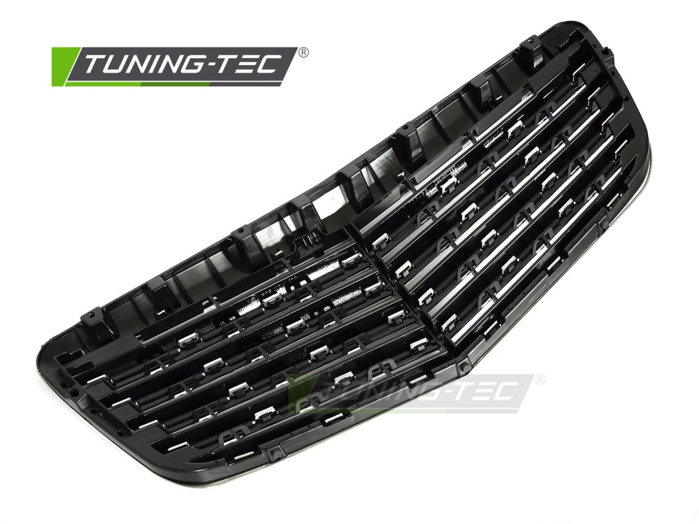 Front Grille Mercedes E-Class W211 / S211 06-09 Chrome Black – náhľad 4