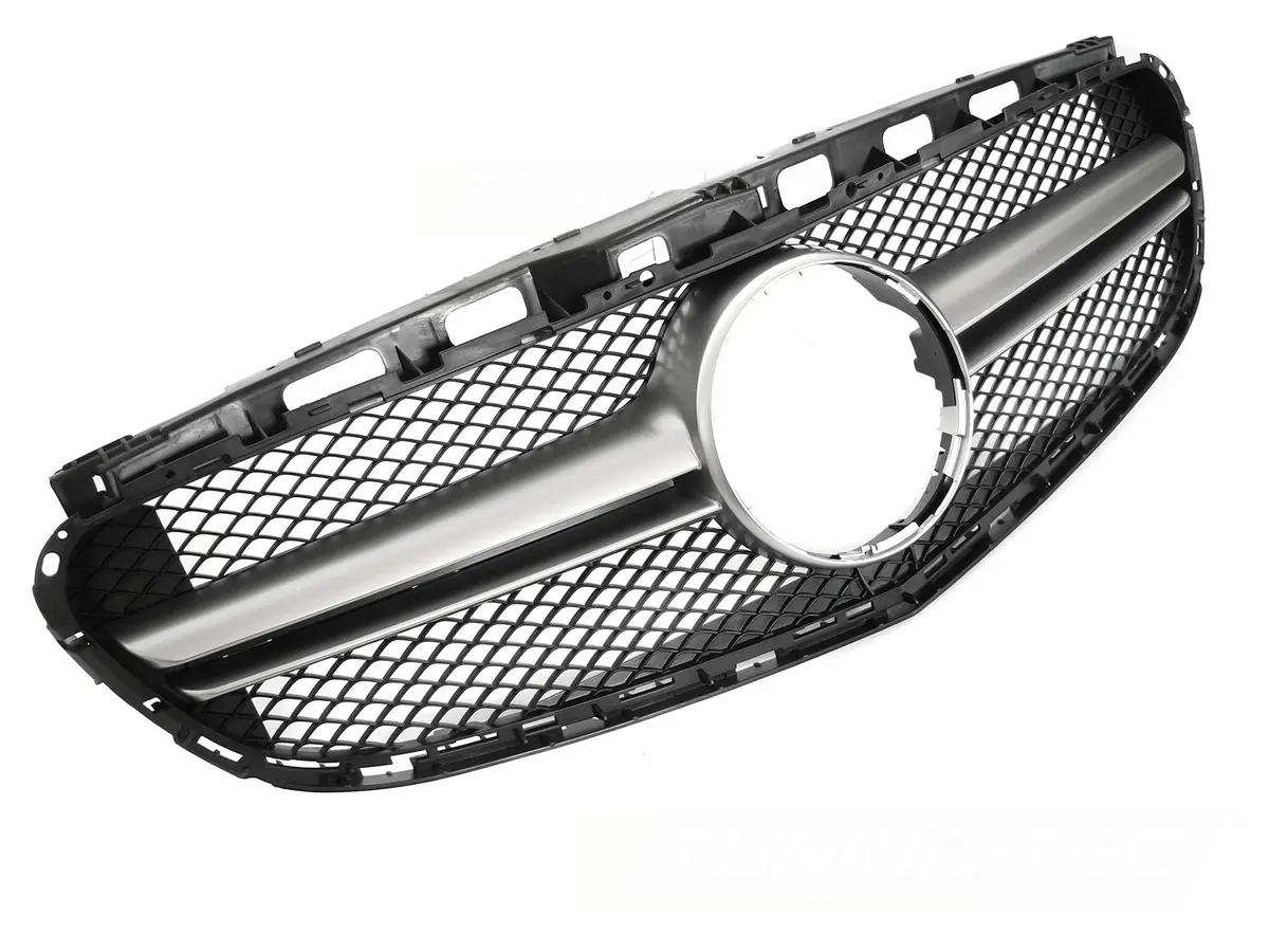 Front Grille Mercedes E-Class W212 / S212 13-16 Black-Silver