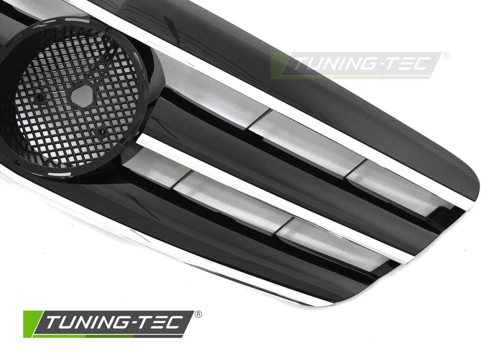 Front Grille Mercedes S-Class W221 05-09 GT Style Black Chrome – náhľad 3