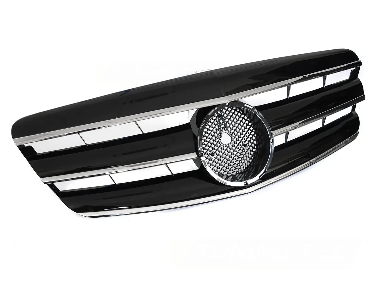 Front Grille Mercedes S-Class W221 05-09 GT Style Black Chrome