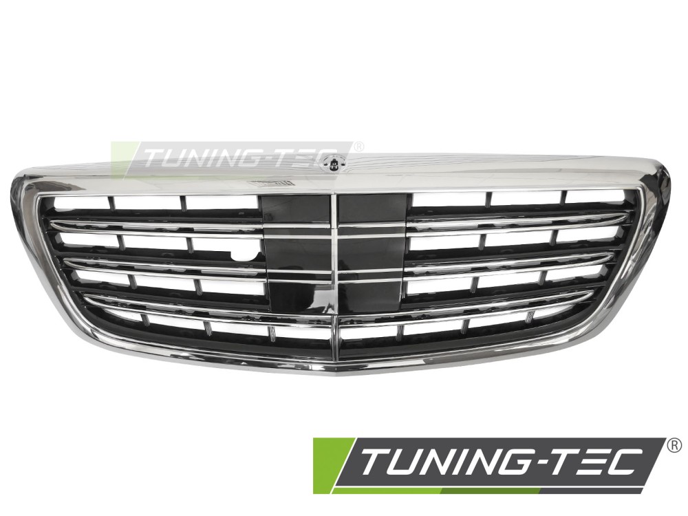 Front Grille Mercedes S-Class W222 13-17 Black-Chrome – náhľad 2