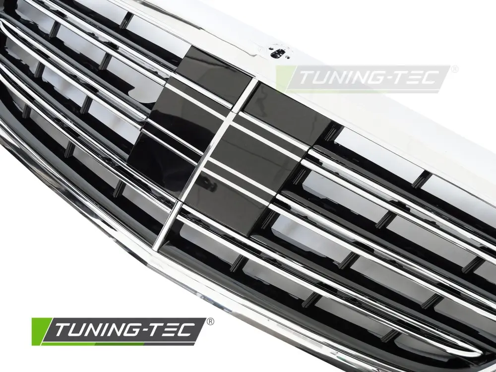Front Grille Mercedes S-Class W222 13-17 Black-Chrome – náhľad 3