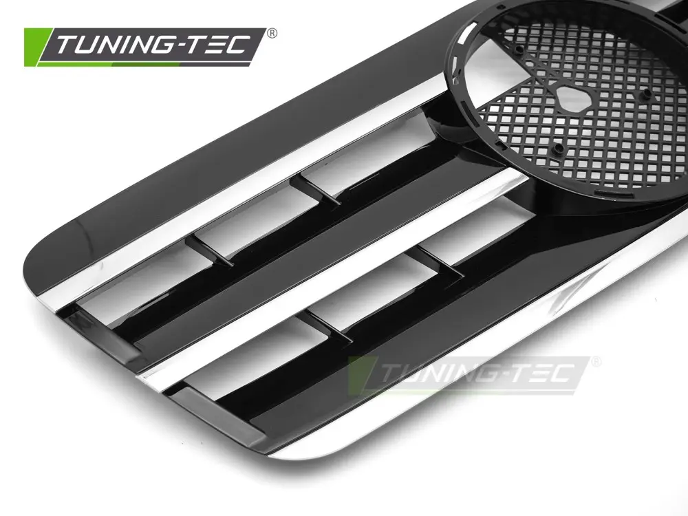 Front Grille Mercedes CLK W208 96-02 CL Style Black-Chrome – náhľad 3