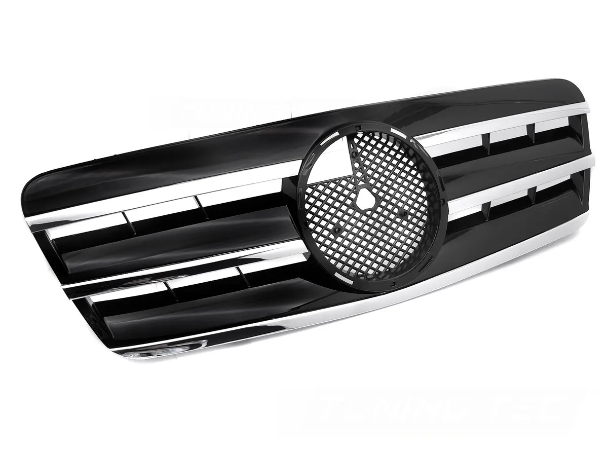 Front Grille Mercedes CLK W208 96-02 CL Style Black-Chrome