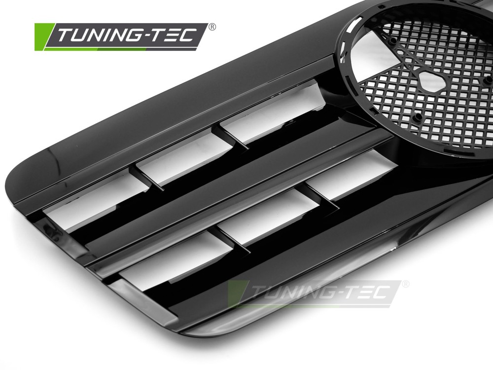 Front Grille Mercedes CLK W208 96-02 CL Style Glossy Black – náhľad 3