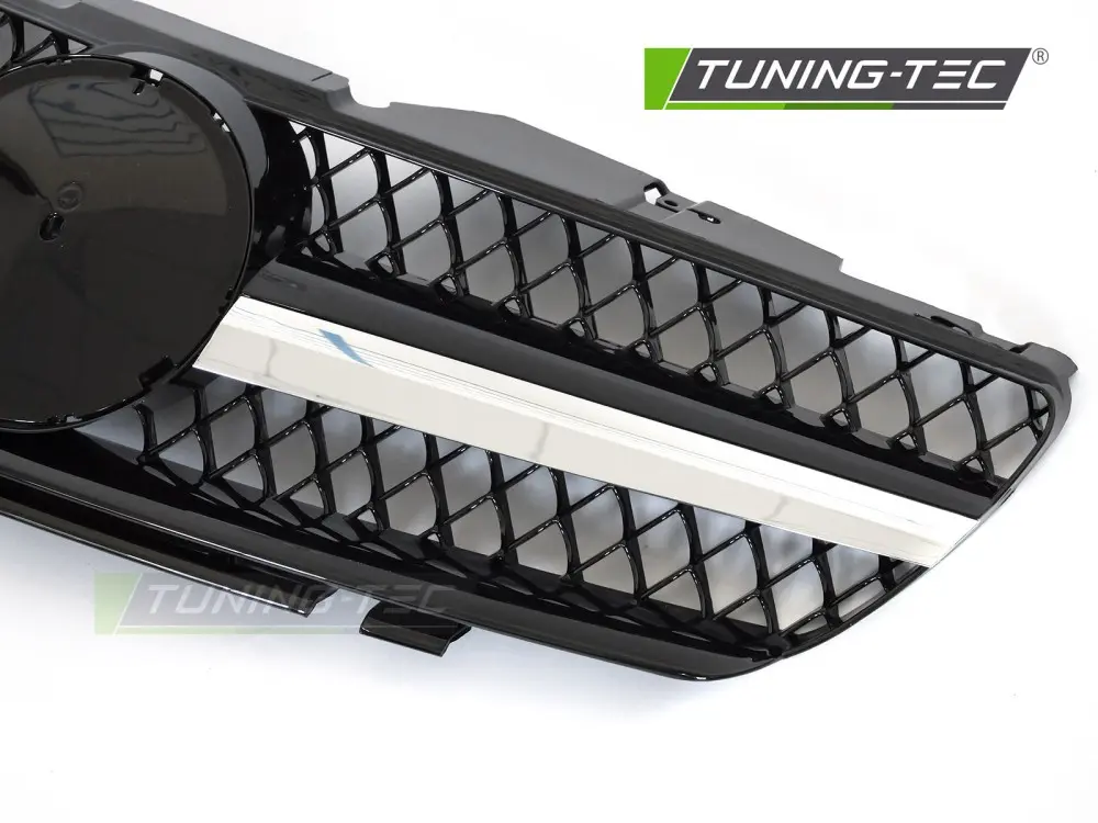 Front Grille Mercedes SL R230 01-06 Sport Black Chrome – náhľad 3
