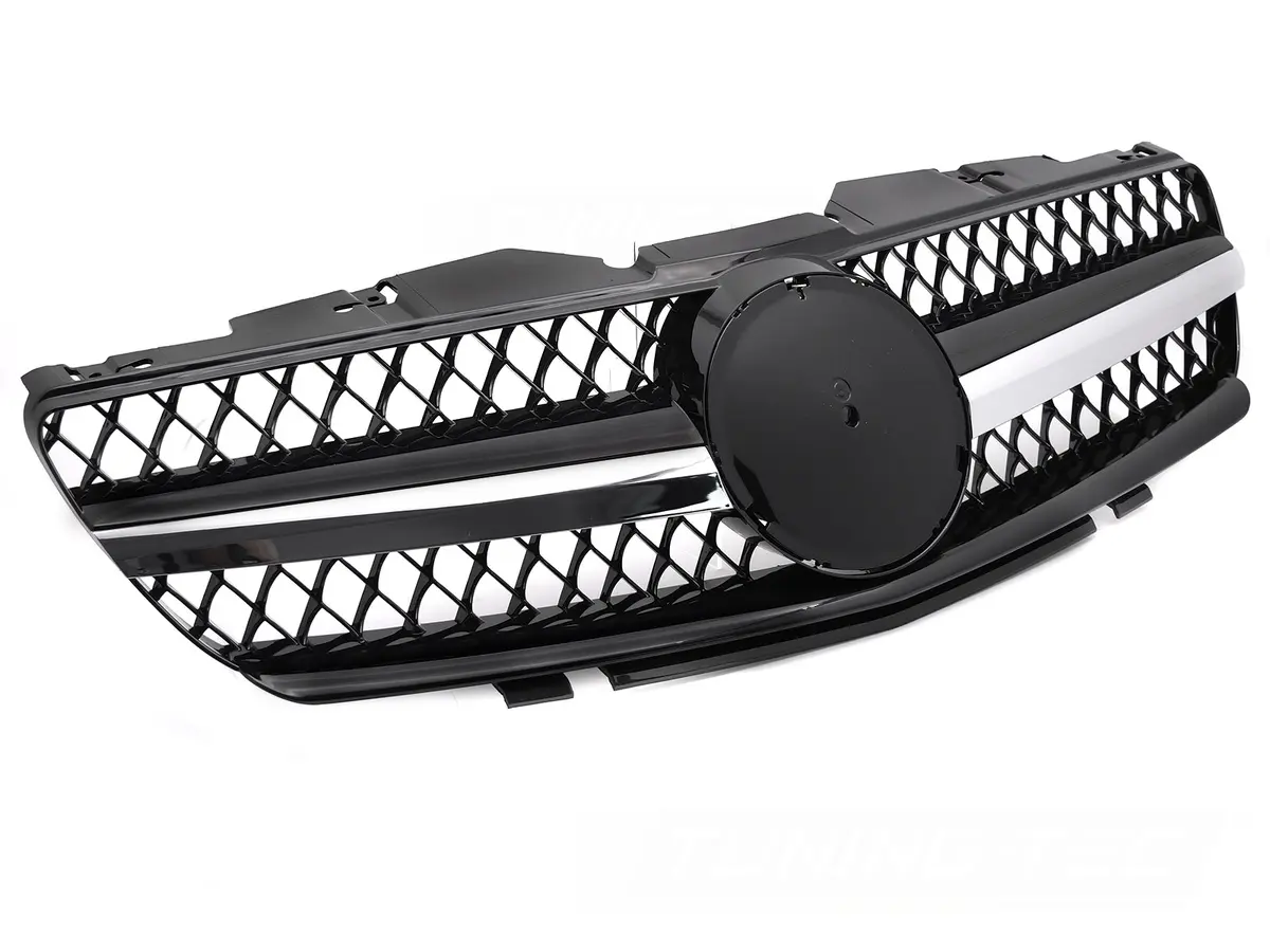 Front Grille Mercedes SL R230 01-06 Sport Black Chrome