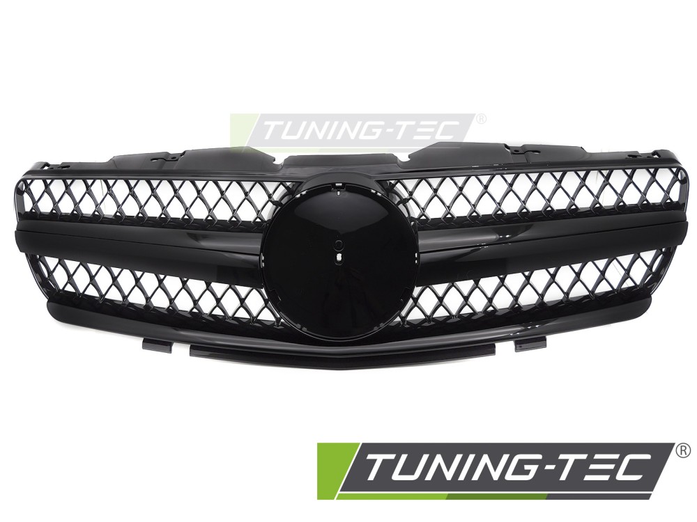 Front grille Mercedes SL R230 01-06 Sport Glossy Black – náhľad 2