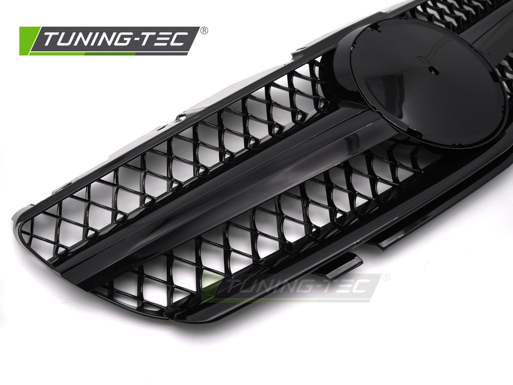 Front grille Mercedes SL R230 01-06 Sport Glossy Black – náhľad 3