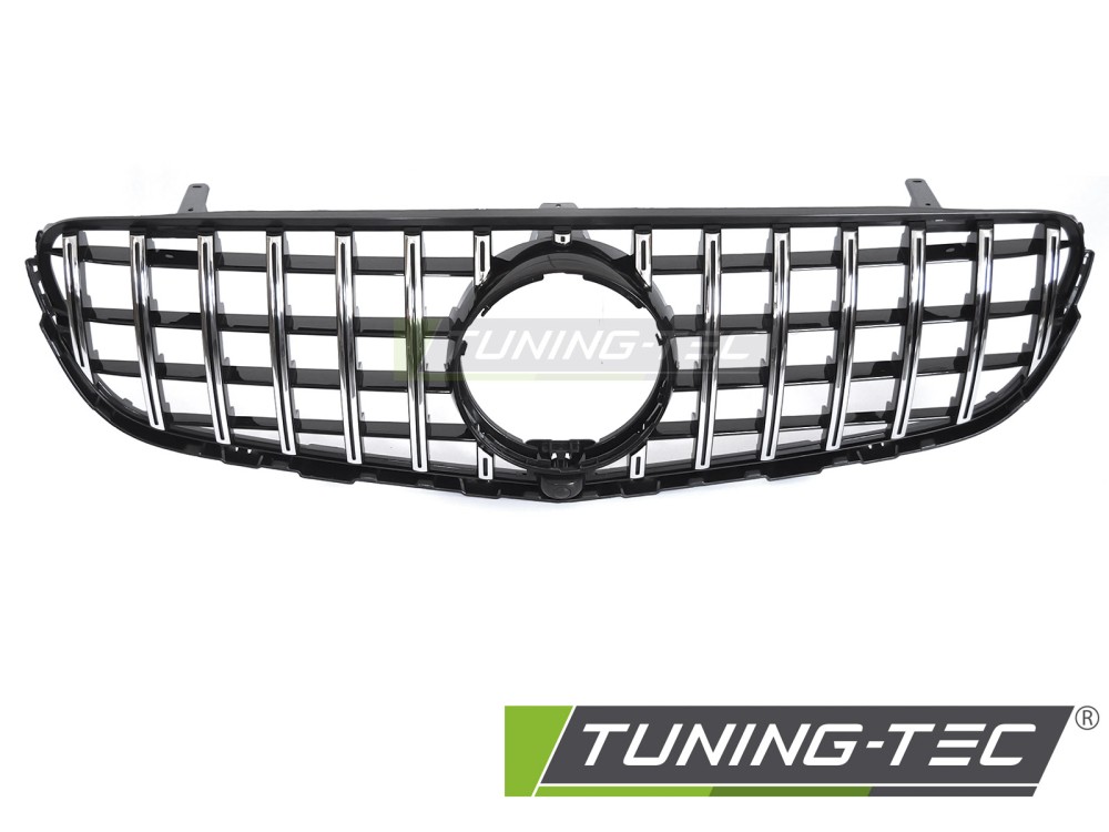 Front Grille Mercedes GLC W253 15-18 GT Style Black-Chrome with Camera Hole – náhľad 2