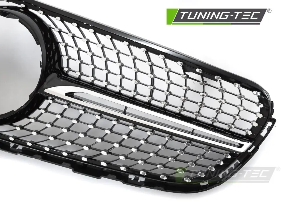 Front Grille Mercedes GLC W253 15-18 Diamond Black Chrome with Camera Hole – náhľad 3