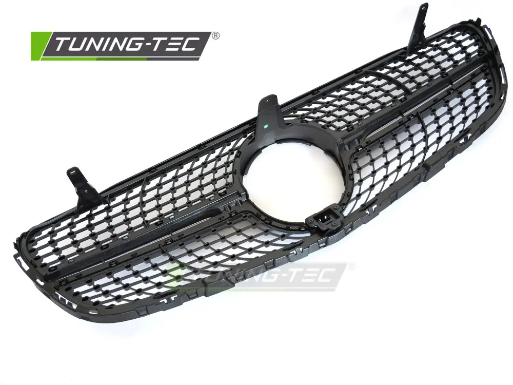 Front Grille Mercedes GLC W253 15-18 Diamond Black Chrome with Camera Hole – náhľad 4